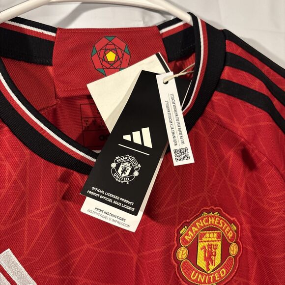 Manchester United Alejandro Garnacho #17 Jersey Home 23/24 Women’s Small NWT Red - Picture 7 of 9